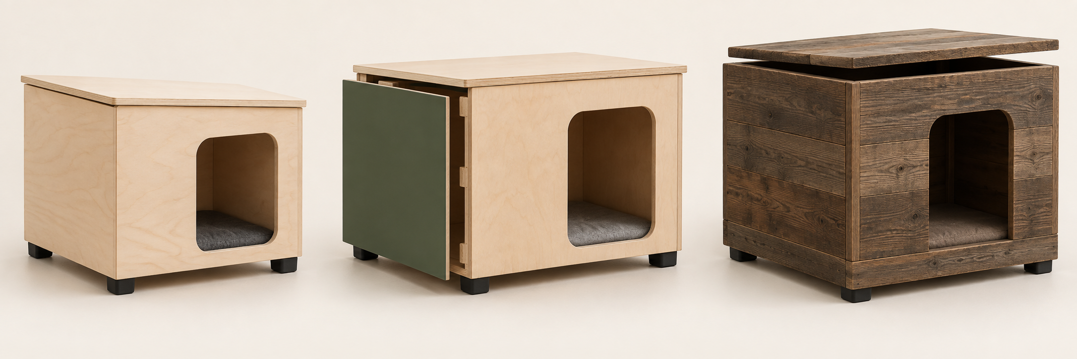 Tres casetas base: compacta, modular y reforzada